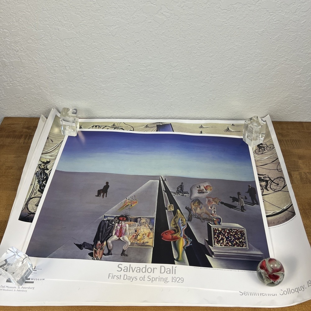 Lot Of 4 Salvador Dali & Picasso Poster Print St. Petersburg, Florida Museum